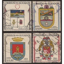 Ecuador A- 336/39 1958 Aéreo Escudos de Armas Provincia de Imbabura Usados Ecuador A- 336/39 1958 Aéreo Escudos de Armas Provincia de Imbabura Usados
