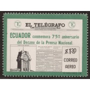 Ecuador A- 342 1959 Aéreo 75 Aniversario Periódico El Telégrafo MNH 