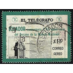 Ecuador A- 342 1959 Aéreo 75 Aniversario Periódico El Telégrafo Usado Ecuador A- 342 1959 Aéreo 75 Aniversario Periódico El Telégrafo Usado