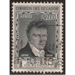 Ecuador A- 343 1959Cº Muerte Alexander Von Humbdolt usado Ecuador A- 343 1959Cº Muerte Alexander Von Humbdolt usado