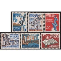 Ecuador A- 346/51 1959 Aéreo 60 Primer Grito de la Independencia MNH Ecuador A- 346/51 1959 Aéreo 60 Primer Grito de la Independencia MNH