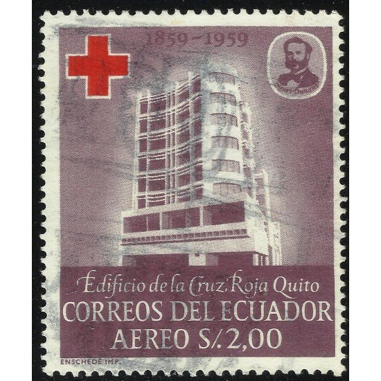 Ecuador A- 376 1960 Inaguración Edificio Cruz Roja Red Cross Usado Ecuador A- 376 1960 Inaguración Edificio Cruz Roja Red Cross Usado