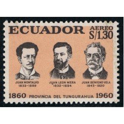 Ecuador A- 381 1961 Aéreo Cº Provincia de Tungurahua MOntalvo Leon Mera Benigno Ecuador A- 381 1961 Aéreo Cº Provincia de Tungurahua MOntalvo Leon Mera Benigno