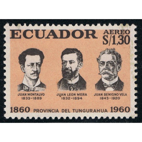 Ecuador A- 381 1961 Aéreo Cº Provincia de Tungurahua MOntalvo Leon Mera Benigno Ecuador A- 381 1961 Aéreo Cº Provincia de Tungurahua MOntalvo Leon Mera Benigno