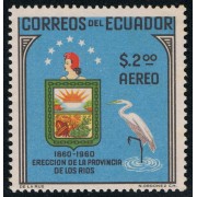 Ecuador A- 382 1961 Centenario Provincia de Los Rios Fauna Bird MNH