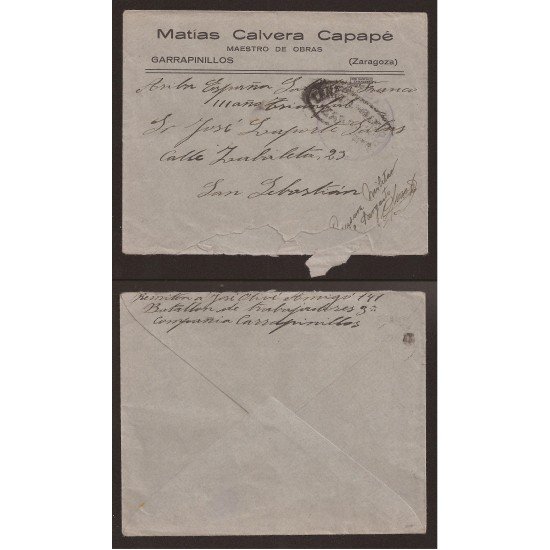 <div><strong>España Carta Garrapinillos San Sebastián</strong></div> <div><strong>España Carta Garrapinillos San Sebastián</strong></div>