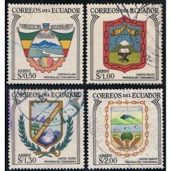Ecuador A- 393/96 1962 Aéreos Escudos Provincia de Tungurahua Usados Ecuador A- 393/96 1962 Aéreos Escudos Provincia de Tungurahua Usados
