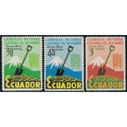 Ecuador A- 399/01 1963 Aéreo Campaña Mundial contra el Hambre MNH Ecuador A- 399/01 1963 Aéreo Campaña Mundial contra el Hambre MNH
