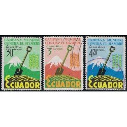 Ecuador A- 399/01 1963 Aéreo Campaña Mundial contra el Hambre Usado Ecuador A- 399/01 1963 Aéreo Campaña Mundial contra el Hambre Usado