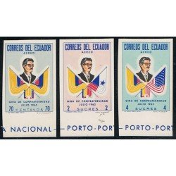 Ecuador A- 410/12s 1963 Variety Sin Dentar Confraternidad Bandera Flag MNH Ecuador A- 410/12s 1963 Variety Sin Dentar Confraternidad Bandera Flag MNH