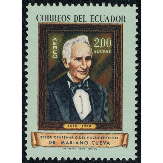 Ecuador A- 414 1963 Aéreo Dr. Mariano Cueva MNH