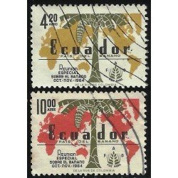 Ecuador A- 428/29 1964 Reunión especial sobre el Banano Usados Ecuador A- 428/29 1964 Reunión especial sobre el Banano Usados