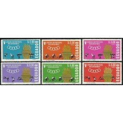 Ecuador A- 436/41 1965 5 Juegos Deportivos Panamericanos MNH Ecuador A- 436/41 1965 5 Juegos Deportivos Panamericanos MNH