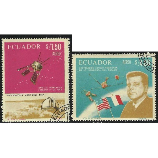 Ecuador A- 464/65 1967 Aéreo Cooperación especial Franco Americana Kennedy Usado Ecuador A- 464/65 1967 Aéreo Cooperación especial Franco Americana Kennedy Usado