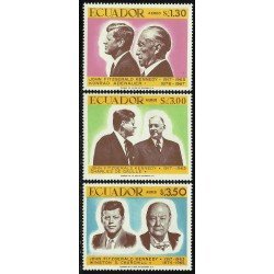 Ecuador A- 487/89 1967 Aéreo Kennedy Churchill De Gaulle MNH Ecuador A- 487/89 1967 Aéreo Kennedy Churchill De Gaulle MNH