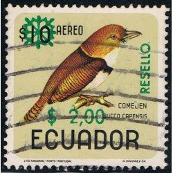 Ecuador A- 502 1969Serie corriente Pájaro bird Comejen Bucco Usado Ecuador A- 502 1969Serie corriente Pájaro bird Comejen Bucco Usado