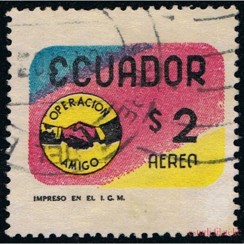 Ecuador A- 517 1970 Aéreo Operación Amigo Amnistía Usado