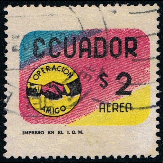 Ecuador A- 517 1970 Aéreo Operación Amigo Amnistía Usado