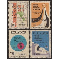 Ecuador A- 534/37 1971 1972 11 Aéreo Congreso Panamericano Carreteras usados Ecuador A- 534/37 1971 1972 11 Aéreo Congreso Panamericano Carreteras usados