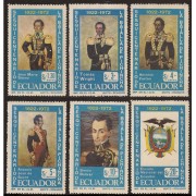 Ecuador A- 547/52 1972 150 Aniversario Batalla Pichincha Bolivar MNH