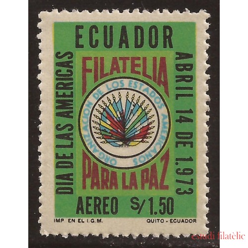 Ecuador A- 572 1973 OEA Día de las Américas Filatelia para La Paz MNH 