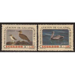 Ecuador A- 573/74 1973 Provincialización Islas Galápagos Fauna Pájaro Bird MNH Ecuador A- 573/74 1973 Provincialización Islas Galápagos Fauna Pájaro Bird MNH