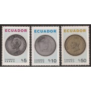 Ecuador A- 575/77 1973 Aéreo Monedas MH