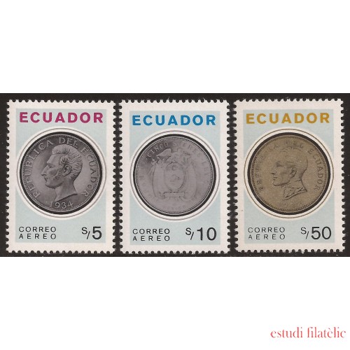 Ecuador A- 575/77 1973 Aéreo Monedas MH