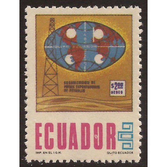 Ecuador A- 578 1973 Aéreo OPEP Conferencia Petróleo  MNH