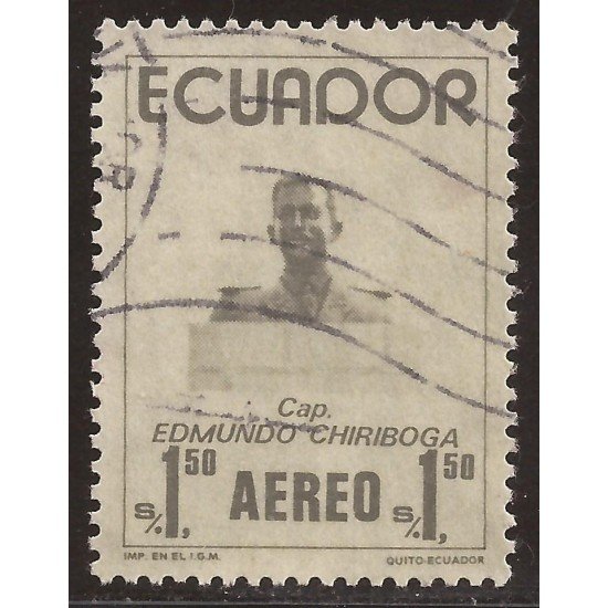 Ecuador A- 581 1974 Aéreo Capitán Edmundo Chiriboga Usado