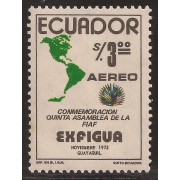 Ecuador A- 582 1974 Aéreo EXIGUA Asamblea de la FIAF MNH 