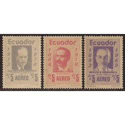 Ecuador A- 584/86 1975 Leopoldo Benites Manuel Calle Adolfo Simmonds MNH Ecuador A- 584/86 1975 Leopoldo Benites Manuel Calle Adolfo Simmonds MNH