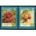 Ecuador A- 615/16 1976 Aéreo Fiesta de las flores flowers Rosa Rose