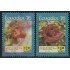 Ecuador A- 615/16 1976 Aéreo Fiesta de las flores flowers Rosa Rose usados