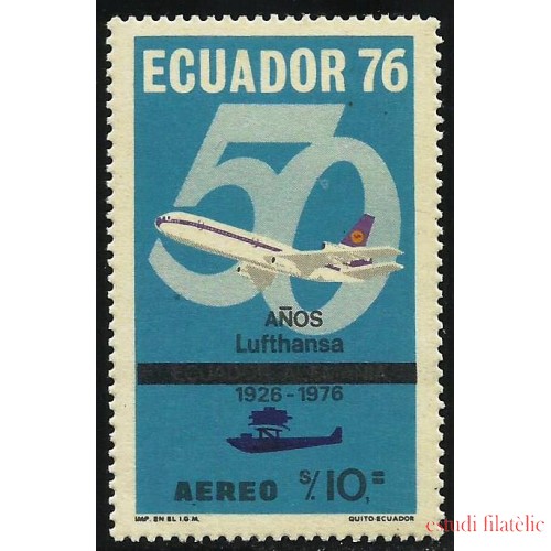 Ecuador A- 617 1975 50 Años Lufthansa Avión MNH 