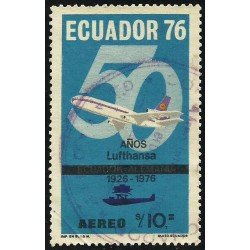 Ecuador A- 617 1975 50 Años Lufthansa Avión usado Ecuador A- 617 1975 50 Años Lufthansa Avión usado