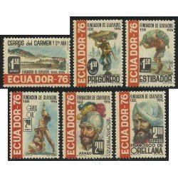Ecuador A- 619/24 1976 Fundación de Guayaquil Cerros del Carmen y Santa Ana MNH Ecuador A- 619/24 1976 Fundación de Guayaquil Cerros del Carmen y Santa Ana MNH