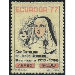 Ecuador A- 635 1977 Bicentenario Sor Catalina de Jesús Herrera Religión usado Ecuador A- 635 1977 Bicentenario Sor Catalina de Jesús Herrera Religión usado