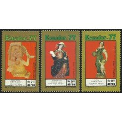 Ecuador A- 641/43 1977 50 Aniversario banco Central Museo de la banca MNH Ecuador A- 641/43 1977 50 Aniversario banco Central Museo de la banca MNH