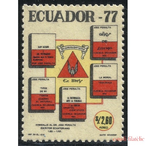 Ecuador A- 645 1977 Aéreo 40 Aniversario Muerte José Peralta MNH