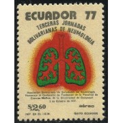 Ecuador A- 646 1977 Aéreo Universiadad de Guayaquil Congreso de Neumología MNH