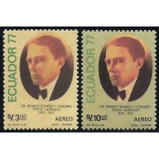 Ecuador A- 647/48 1978 Aéreo Dr. Remigio Romero y Cordero Poeta MNH