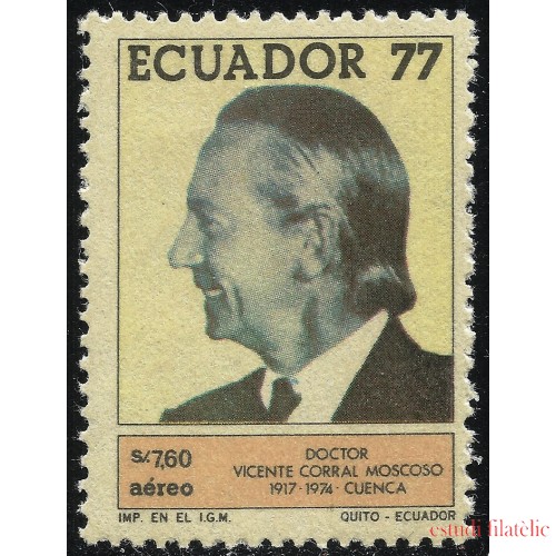 Ecuador A- 654 1978 Aéreo  Dr. Vicente Corral Moscoso MNH