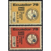 Ecuador A- 655/56 1978 Aéreo VII Foro Latinoamericano de Leonismo MNH 