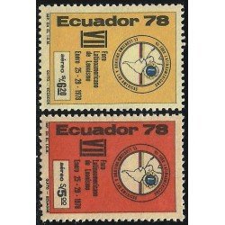 Ecuador A- 655/56 1978 Aéreo VII Foro Latinoamericano de Leonismo MNH Ecuador A- 655/56 1978 Aéreo VII Foro Latinoamericano de Leonismo MNH