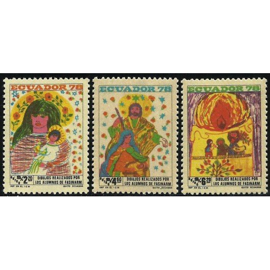 Ecuador A- 669A/C 1978 Navidad Christmas Religión MNH Ecuador A- 669A/C 1978 Navidad Christmas Religión MNH