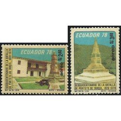 Ecuador A- 670/71 1979 150 Aniversario Batalla de Portete de Tarqui Ecuador A- 670/71 1979 150 Aniversario Batalla de Portete de Tarqui
