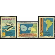 Ecuador A- 672/74 1979 Declaracio Soberanía de las 200 millas marítimas MNH
