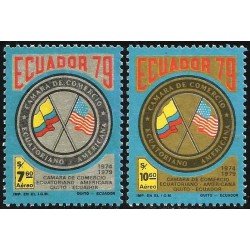 Ecuador A- 677/78 1979 50 Aniversario Cumbre Cámara de Comercio MNH Ecuador A- 677/78 1979 50 Aniversario Cumbre Cámara de Comercio MNH