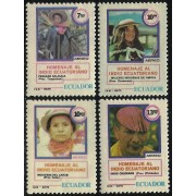 Ecuador A- 702A/D 1980 Homenaje al Indio Ecuatoriano MNH  